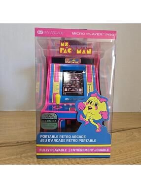 My Arcade Ms. PAC-MAN Micro Player Pro Portable Retro Arcade DGUNL-7009 New